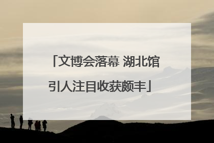 文博会落幕 湖北馆引人注目收获颇丰